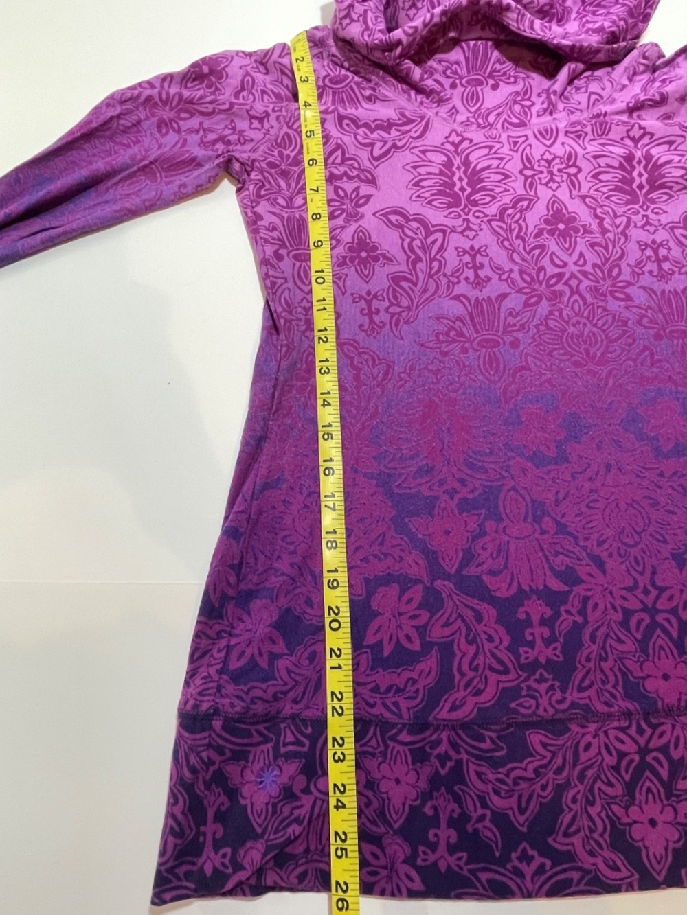 Athleta Purple Floral Long Sleeve Top Size M - Picture 9 of 12